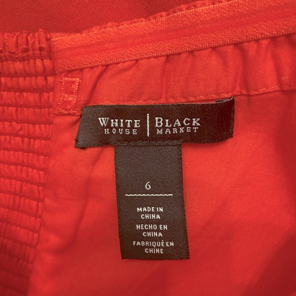 White House Black Market Strapless Coral Eyelet Dress.  Size 6.  Like New. - Picture 10 of 10